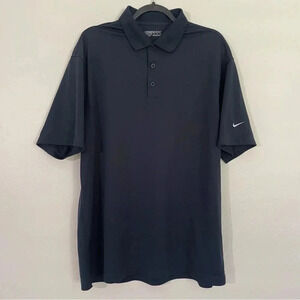 Nike FitDry Golf Men’s Short Sleeve Navy Lightweight Activewear Polo Size XLarge